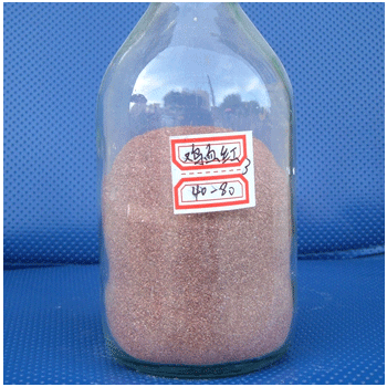 Chicken blood red, colored sand